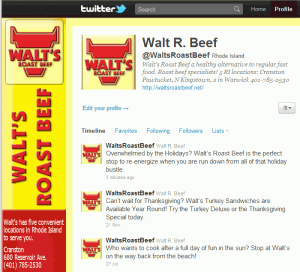 Walt's Roast Beef on Twitter